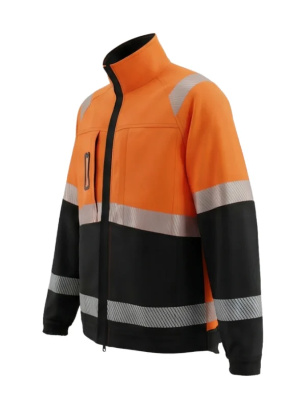Kurtka robocza BoSafety JK-COMBO-C2- komfort bawełny i elastyczność technologii stretch HI-VIS ostrzegawcza pomarańczowa