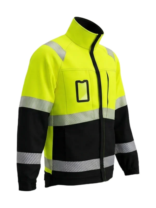 Kurtka robocza BoSafety JK-COMBO-C2- komfort bawełny i elastyczność technologii stretch HI-VIS ostrzegawcza zółta
