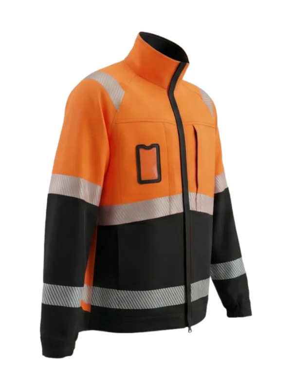 Kurtka robocza BoSafety JK-COMBO-C2- komfort bawełny i elastyczność technologii stretch HI-VIS ostrzegawcza pomarańczowa