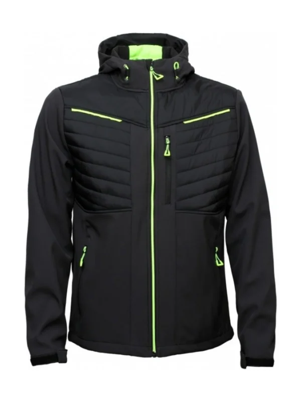 Kurtka robocza softshell hybrydowa Bosafety Roxon ciemnoszary-czarny