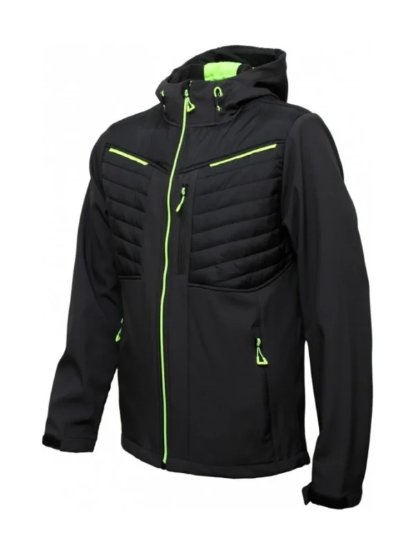 Kurtka robocza softshell hybrydowa Bosafety Roxon ciemnoszary-czarny