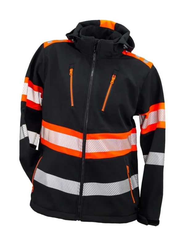 Kurtka softshell outdorr odblaski pomarańcz Urgent 931