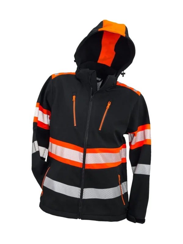 Kurtka softshell outdorr odblaski pomarańcz Urgent 931