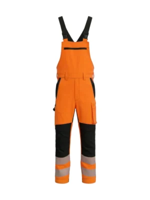 Ogrodniczki robocze BoSafety BP-COMBO-C2 - komfort bawełny i elastyczność technologii stretch HI-VIS ostrzegawcze pomarańczowe