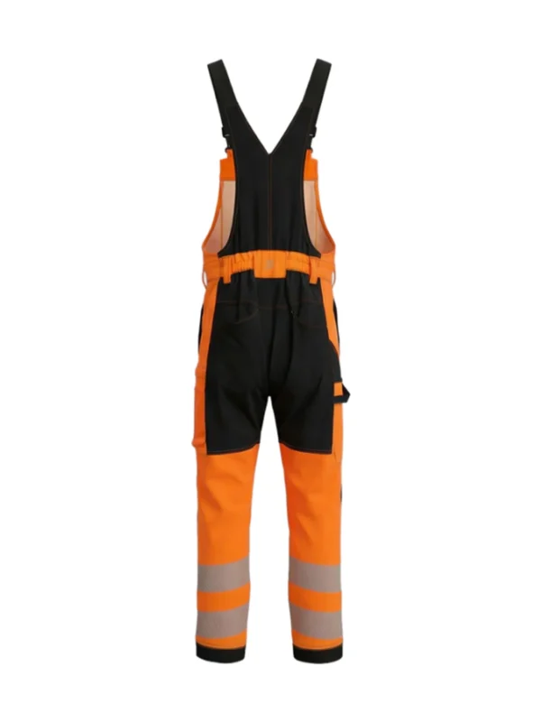 Ogrodniczki robocze BoSafety BP-COMBO-C2 - komfort bawełny i elastyczność technologii stretch HI-VIS ostrzegawcze pomarańczowe
