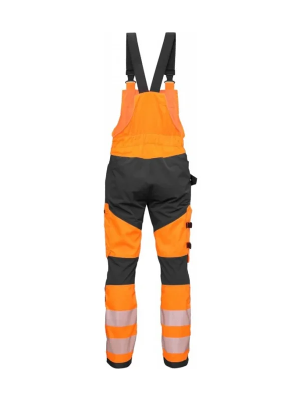 Ogrodniczki robocze BoSafety MASHUP Klasa 2 z elastycznymi wstawkami Hi-Vis pomarańczowo-czarne