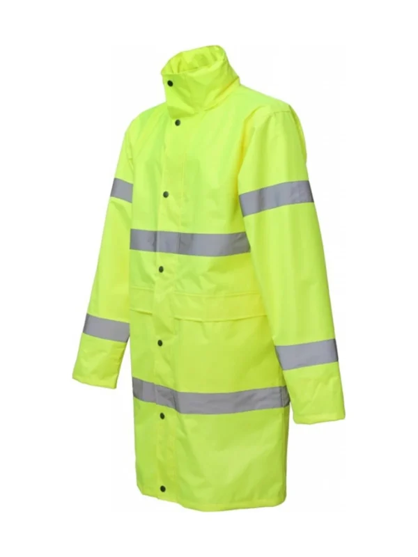 Płaszcz roboczy przeciwdeszczowy odblaskowy wodoodporny Oxford 100 cm Hi-vis Klasa 3