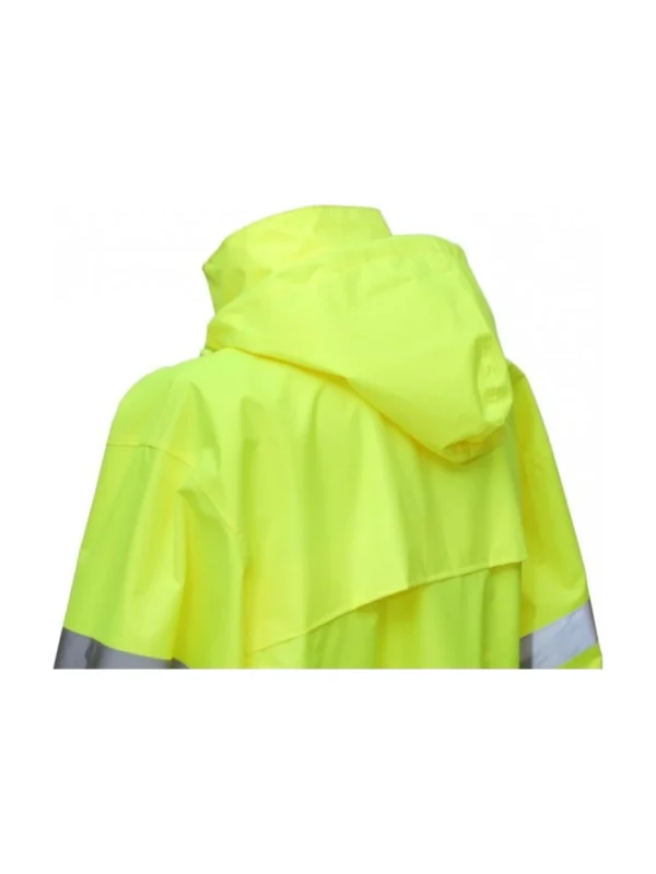 Płaszcz roboczy przeciwdeszczowy odblaskowy wodoodporny Oxford 100 cm Hi-vis Klasa 3