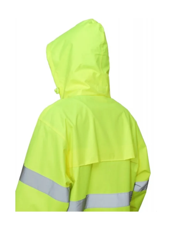 Płaszcz roboczy przeciwdeszczowy odblaskowy wodoodporny Oxford 100 cm Hi-vis Klasa 3