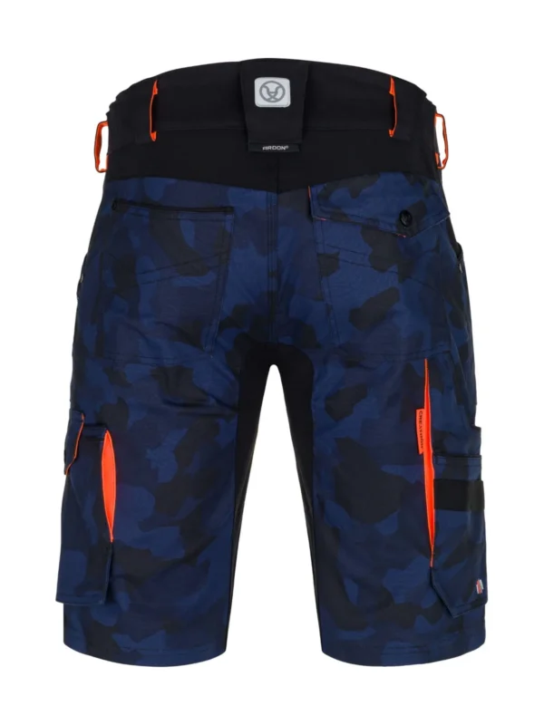 Spodnie krótkie robocze elastyczne ARDON® CREATRON® CAMO niebieskie moro