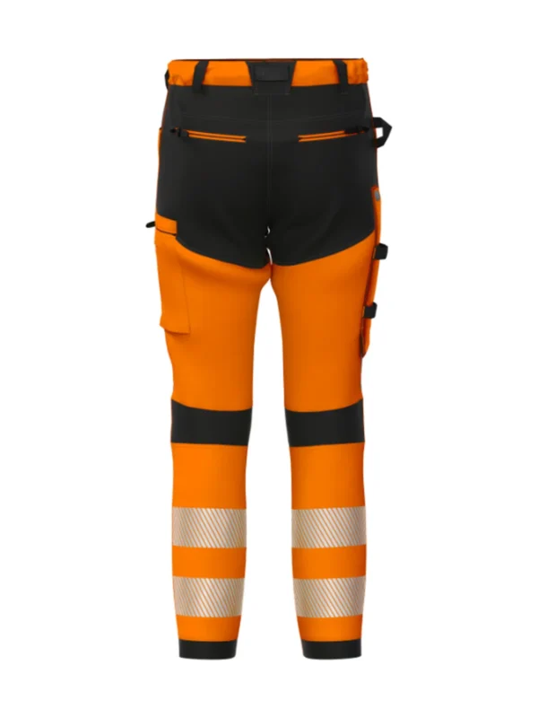 Spodnie robocze 4-kierunkowo elastyczne BoSafety TENSION Hi-vis Klasa 2 pomarańczowo-czarne