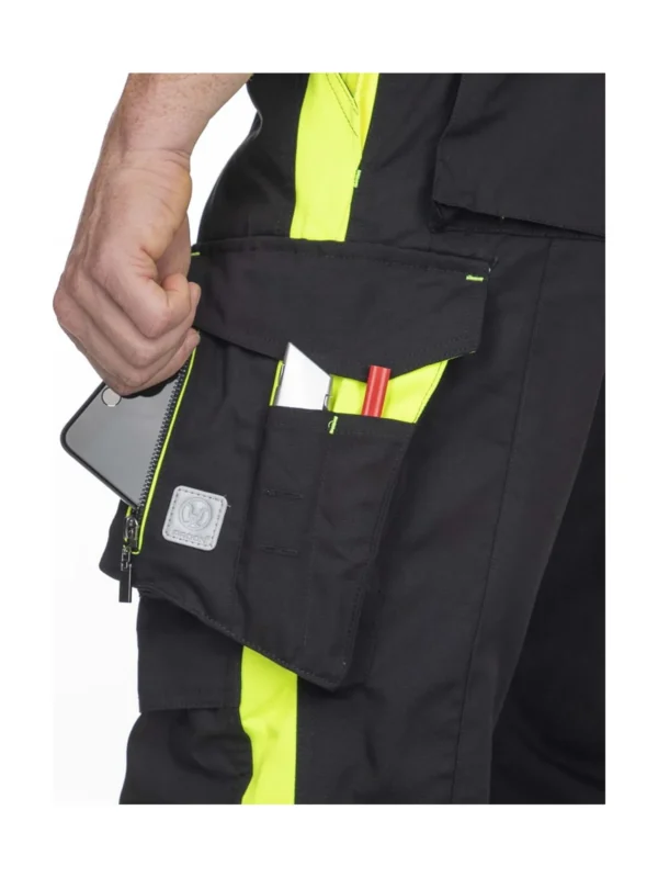 Spodnie robocze ARDON® Neon czarno-żółte skrócone