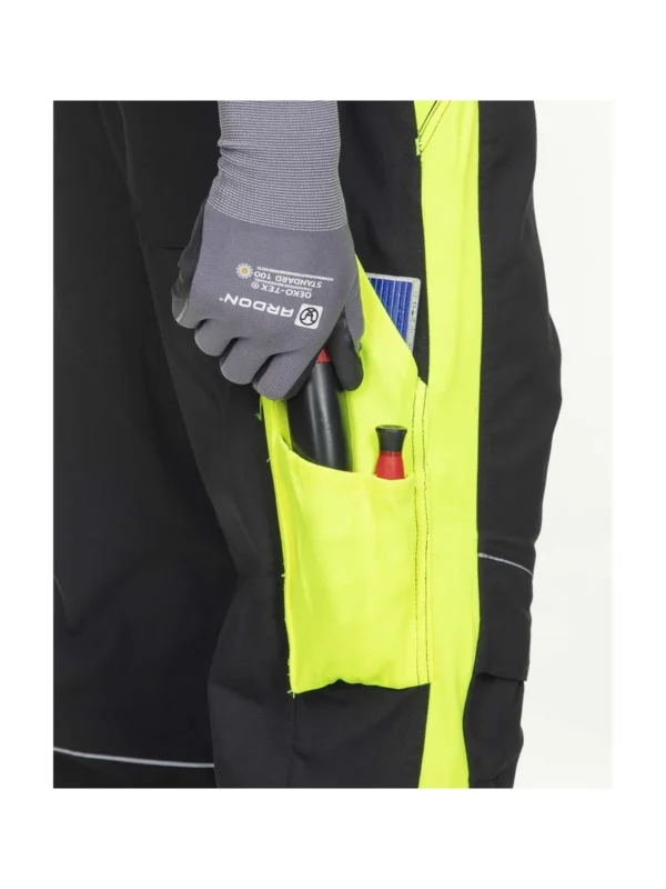 Spodnie robocze ARDON® Neon czarno-żółte skrócone