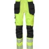 Spodnie robocze BoSafety MASHUPPLUS-RC-C2 mocne elastyczne ostrzegawcze HI-VIS żółte