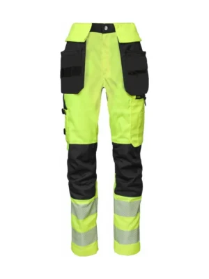 Spodnie robocze BoSafety MASHUPPLUS-RC-C2 mocne elastyczne ostrzegawcze HI-VIS żółte