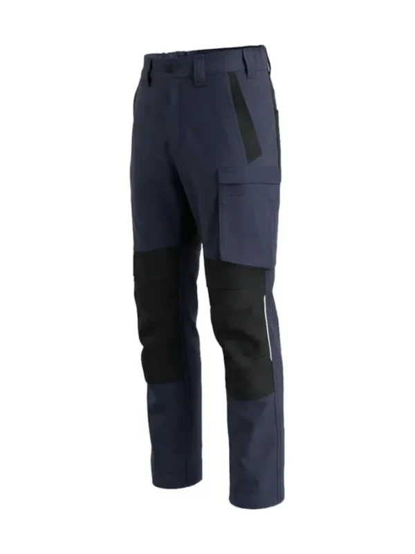 Spodnie robocze BoSafety TR-COMBO bawełniane elastyczne granatowe #Bestseller