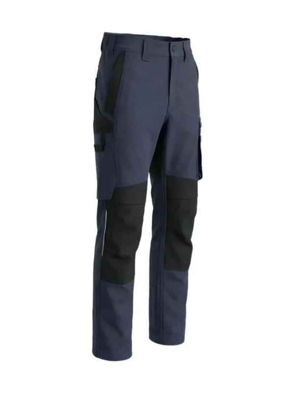 Spodnie robocze BoSafety TR-COMBO bawełniane elastyczne granatowe #Bestseller