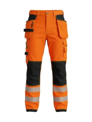 Spodnie robocze BoSafety TR-COMBOPLUS-C2 - elastyczne wytrzymałe ostrzegawcze pomarańczowe