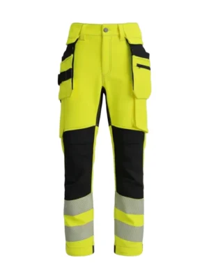 Spodnie robocze BoSafety TR-COMBOPLUS-C2 - elastyczne wytrzymałe ostrzegawcze żółte