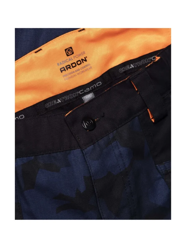 Spodnie robocze elastyczne ARDON® CREATRON® CAMO niebieskie moro