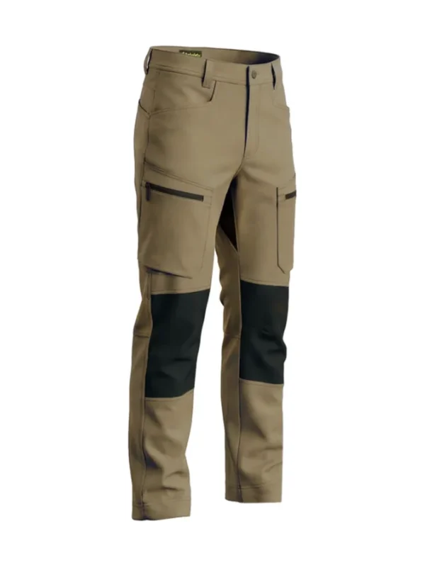 Spodnie robocze elastyczne wygodne 4-way stretch Sorona CARGO PRO Bosafety beżowe #Bestseller