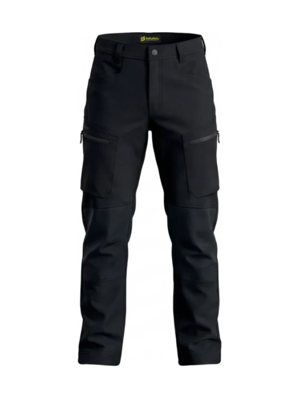 Spodnie robocze elastyczne wygodne 4-way stretch Sorona CARGO PRO Bosafety czarne #Bestseller