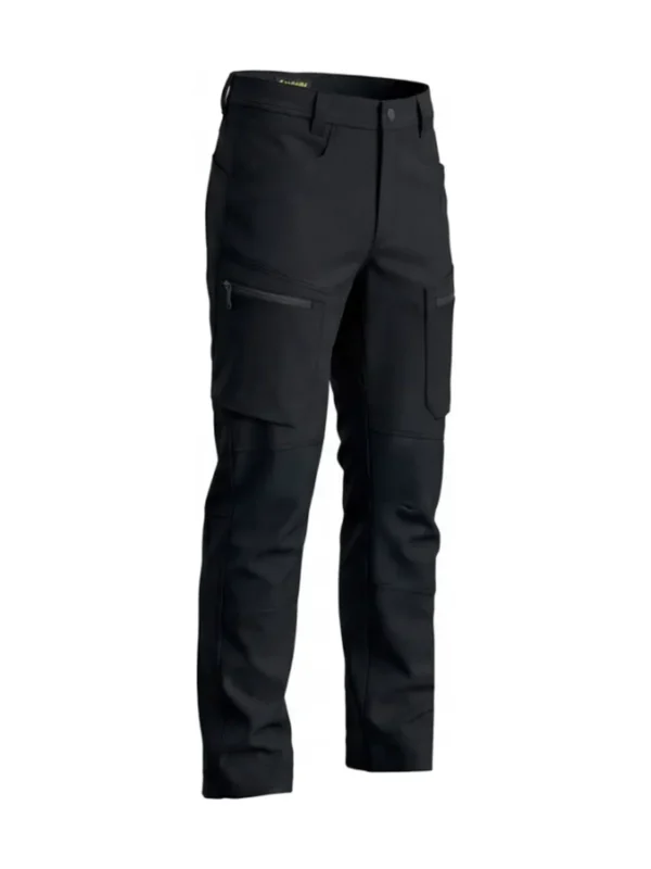Spodnie robocze elastyczne wygodne 4-way stretch Sorona CARGO PRO Bosafety czarne #Bestseller