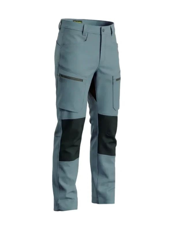Spodnie robocze elastyczne wygodne 4-way stretch Sorona CARGO PRO Bosafety niebieskie
