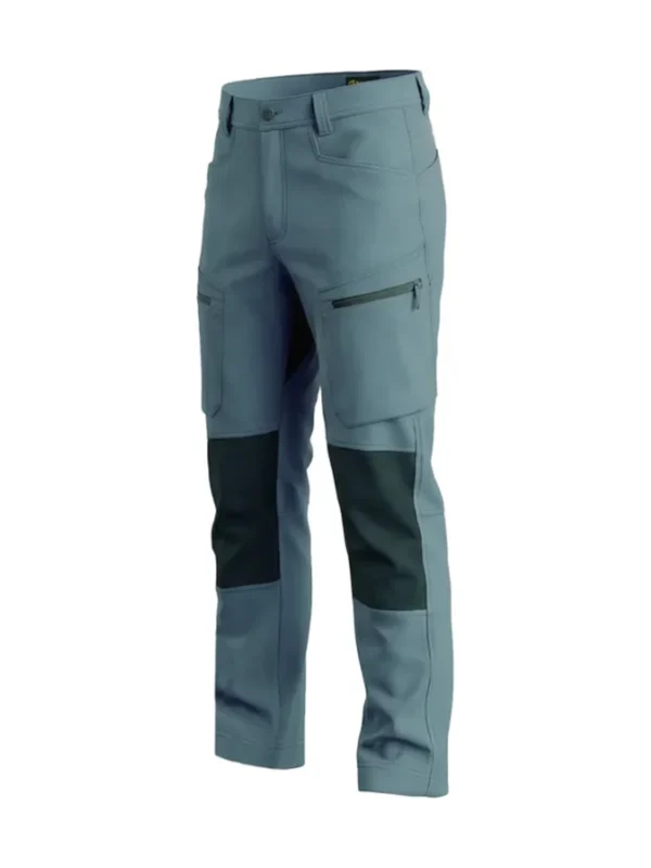 Spodnie robocze elastyczne wygodne 4-way stretch Sorona CARGO PRO Bosafety niebieskie