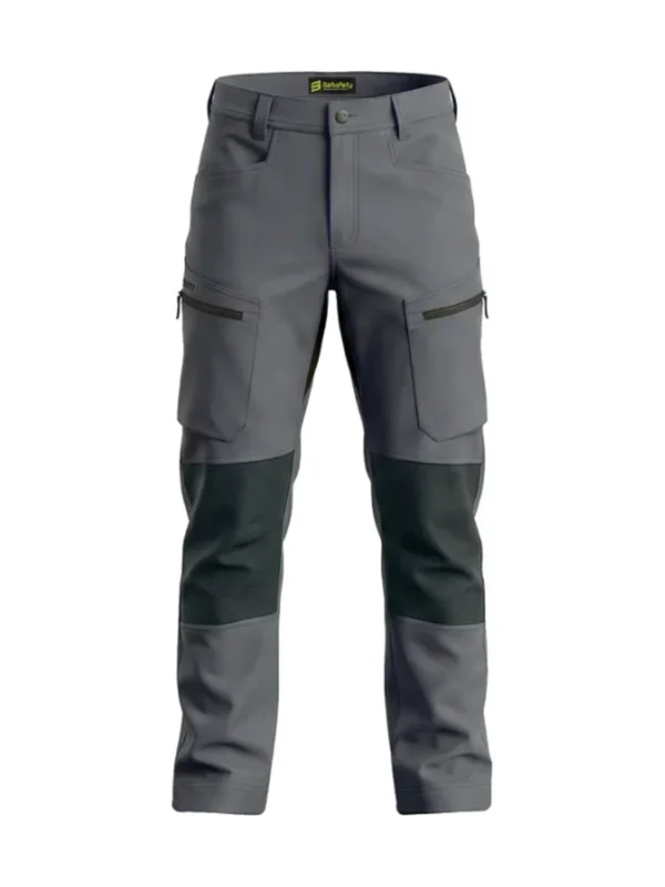 Spodnie robocze elastyczne wygodne 4-way stretch Sorona CARGO PRO Bosafety szare