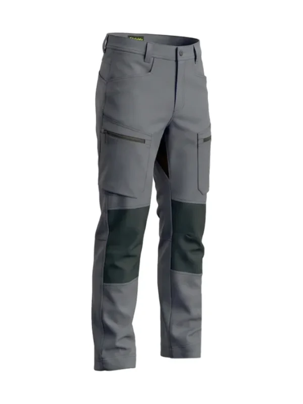 Spodnie robocze elastyczne wygodne 4-way stretch Sorona CARGO PRO Bosafety szare