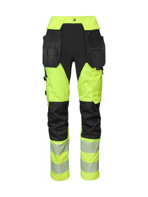 Spodnie robocze ostrzegawcze URBAN Plus BoSafety Hi-vis elastyczne w 4 kierunkach klasa 1 żółte