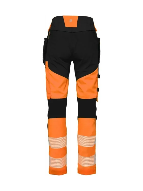Spodnie robocze ostrzegawcze URBAN Plus BoSafety Hi-vis elastyczne w 4 kierunkach klasa 1 pomarańczowe