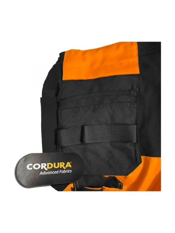 Spodnie robocze ostrzegawcze URBAN Plus BoSafety Hi-vis elastyczne w 4 kierunkach klasa 1 pomarańczowe