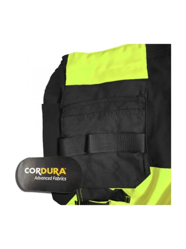 Spodnie robocze ostrzegawcze URBAN Plus BoSafety Hi-vis elastyczne w 4 kierunkach klasa 1 żółte