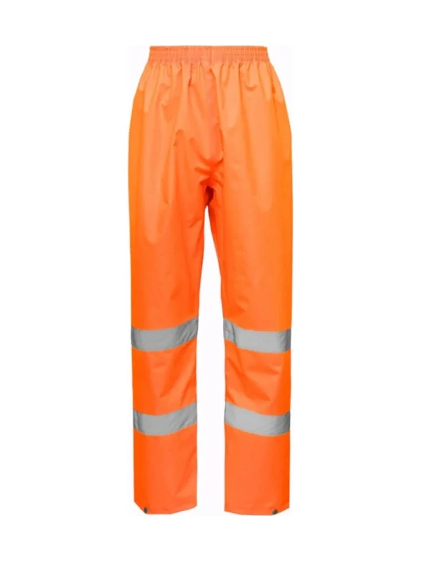 Spodnie robocze przeciwdeszczowe wodoodporne Oxford Hi-vis Klasa 3 ostrzegawcze pomarańczowe