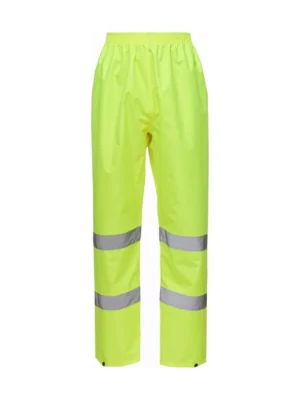 Spodnie robocze przeciwdeszczowe wodoodporne Oxford Hi-vis Klasa 3 ostrzegawcze zółte