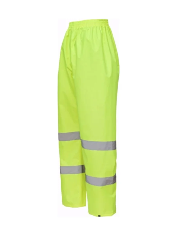 Spodnie robocze przeciwdeszczowe wodoodporne Oxford Hi-vis Klasa 3 ostrzegawcze zółte