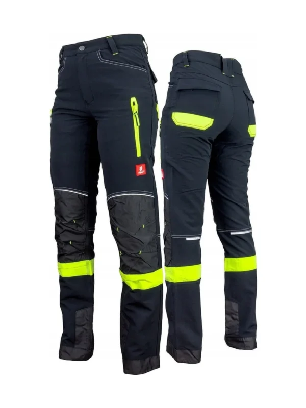 Spodnie robocze softshell Urgent 719 elastyczne odblaskowe