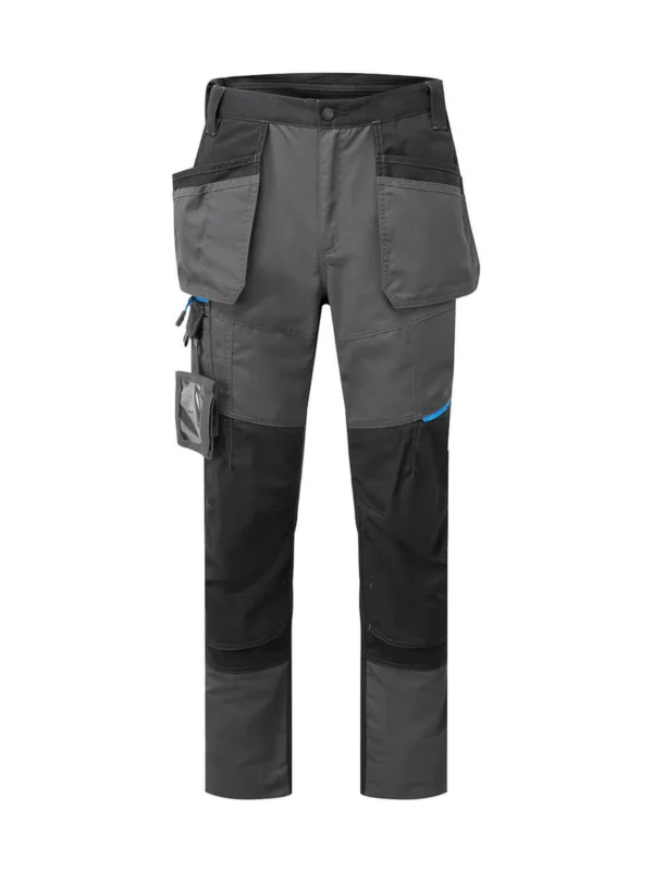 Spodnie robocze z kaburami WX3 Slim Fit szare Portwest T719