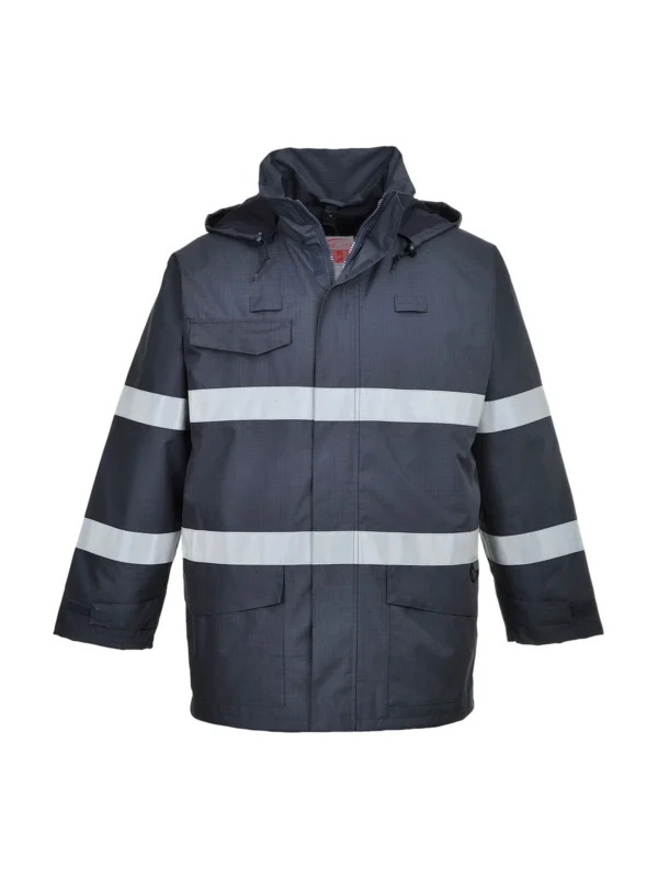 Trudnopalna kurtka Bizflame Rain Multi Protection granatowa Portwest S770