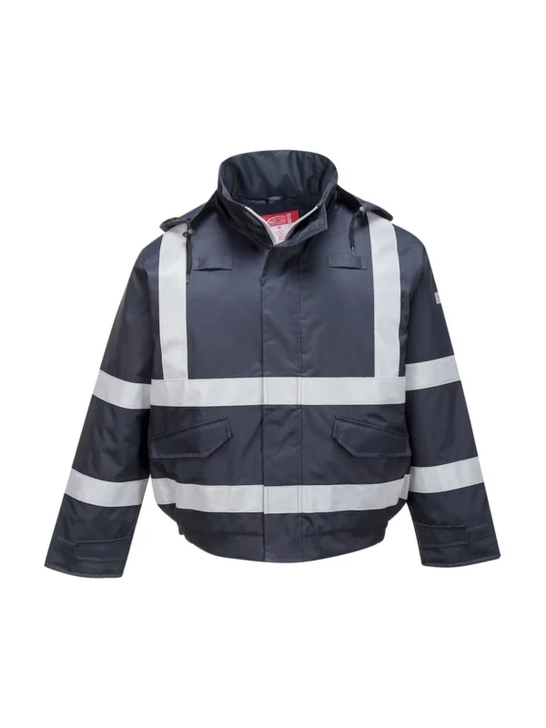 Trudnopalna kurtka bomber Bizflame Rain Multi granatowa Portwest S783