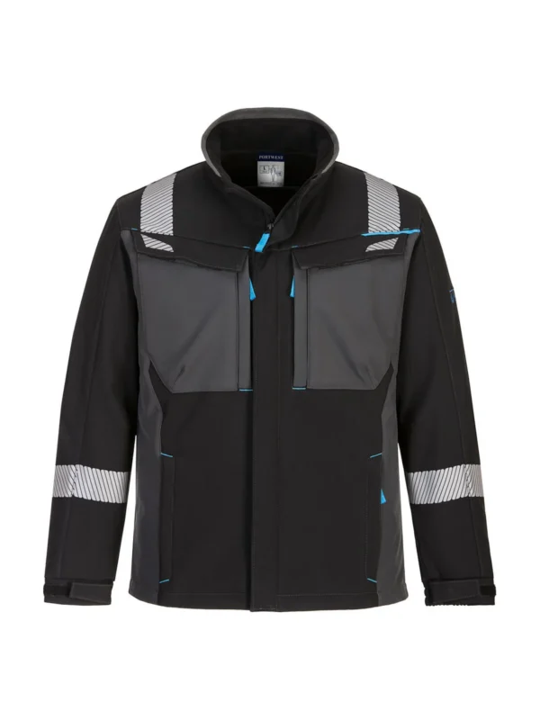 Trudnopalna kurtka multiochronna Softshell WX3 Modaflame czarna Portwest FR704